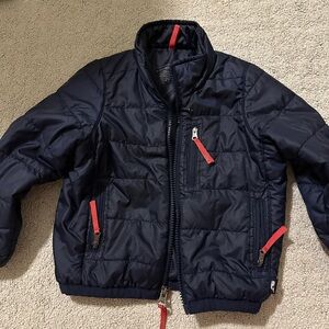 Vineyard Vines Quilted Jacket in Navy with Red Detail